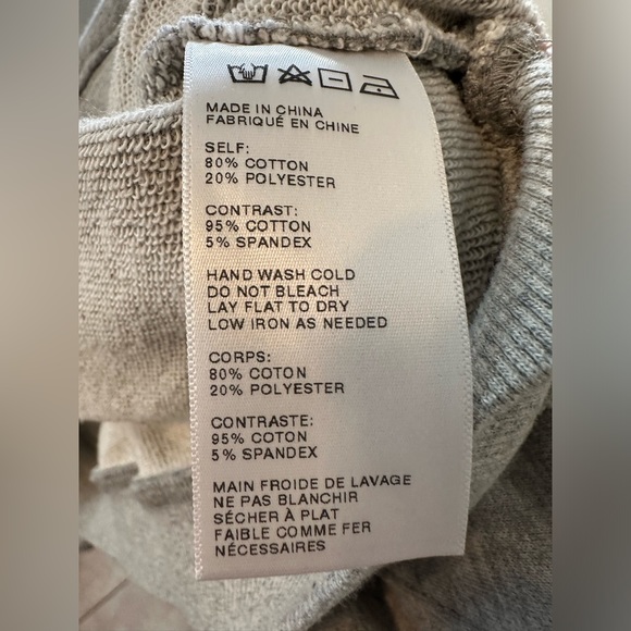 J.O.A. tie-sleeve cotton cropped sweatshirt - Picture 5 of 7